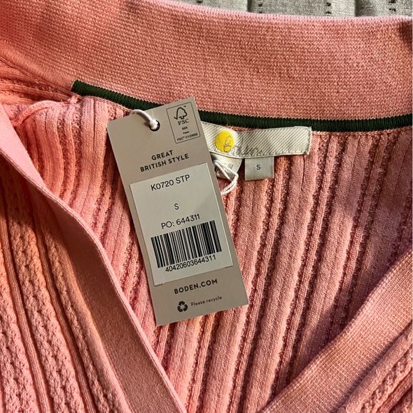 Boden Ribbed Pointelle Collared Top - Picture 5 of 5